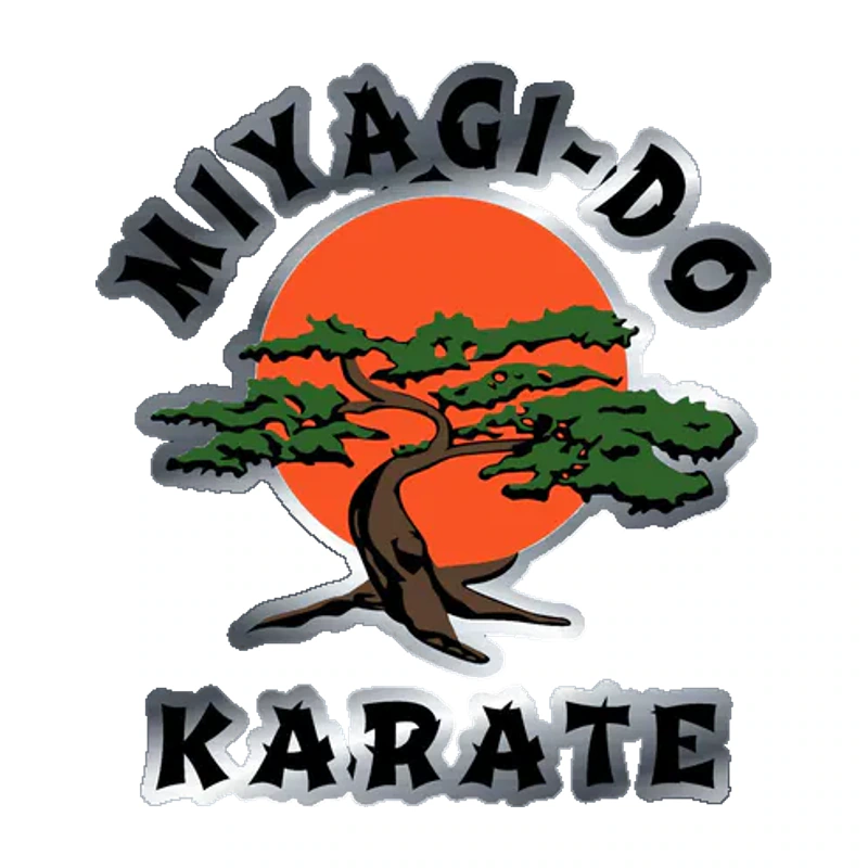 Cobra Kai Silver Chrome Vinyl Sticker - Custom Size