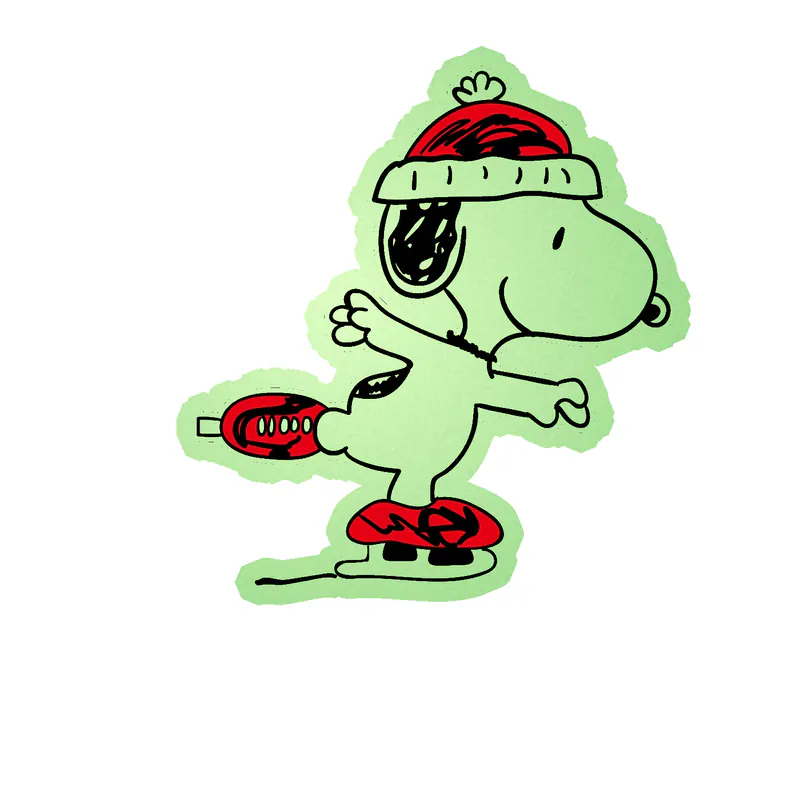 Snoopy Glow in the Dark Vinyl Decal