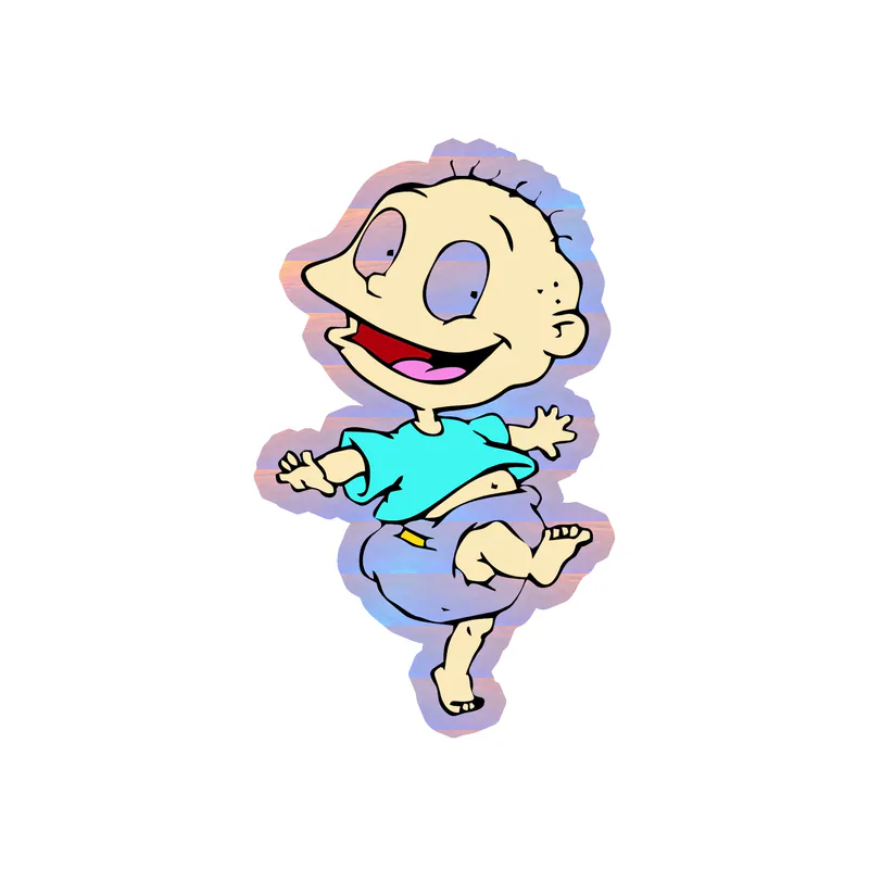Rugrats- Tommy - Holographic Vinyl Sticker - Custom Size