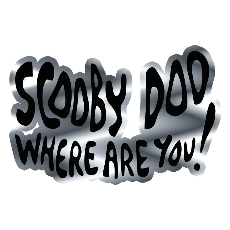 Scooby Doo Where Are You - Silver Chrome Vinyl Decal