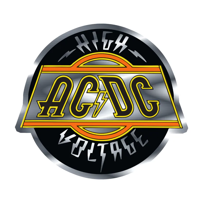 ACDC Silver Chrome Vinyl Decal - Custom Size