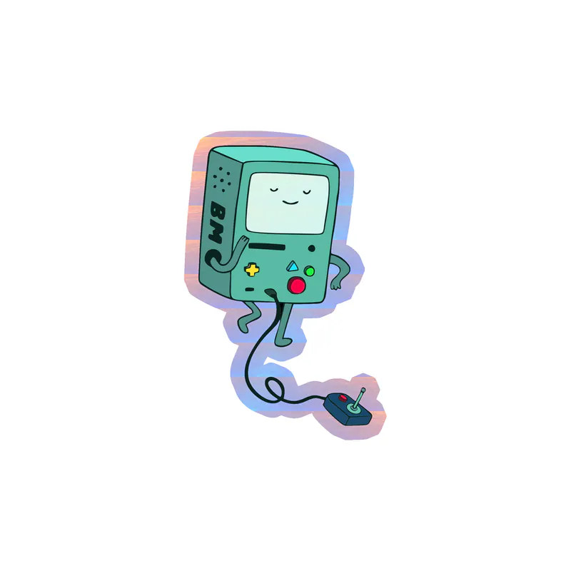 Adventure Time Snail Holographic Vinyl Decal - Custom Size