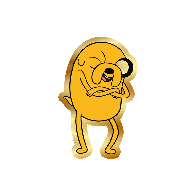 Adventure Time Snail Gold Chrome Vinyl Decal - Custom Size