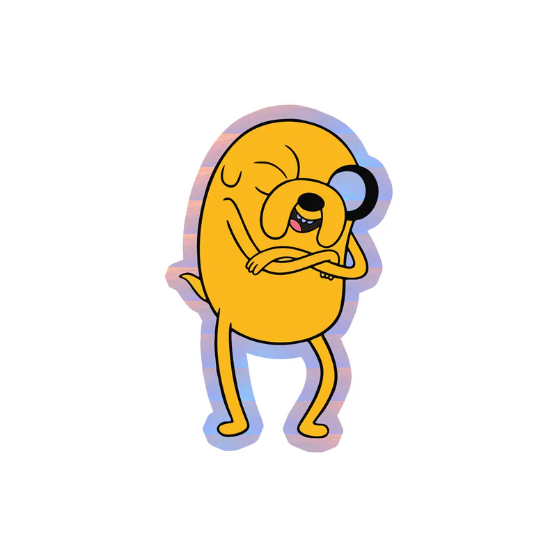 Adventure Time Snail Holographic Vinyl Decal - Custom Size