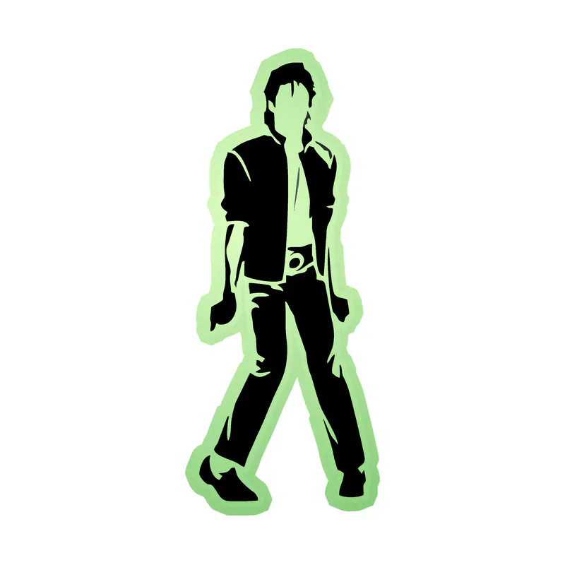Michael Jackson Glow in the Dark Vinyl Decal - Custom Size