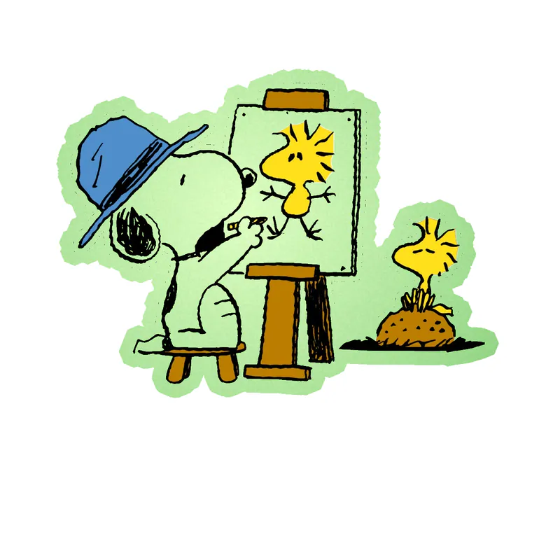 Snoopy and Woodstock Glow in the Dark Vinyl Decal