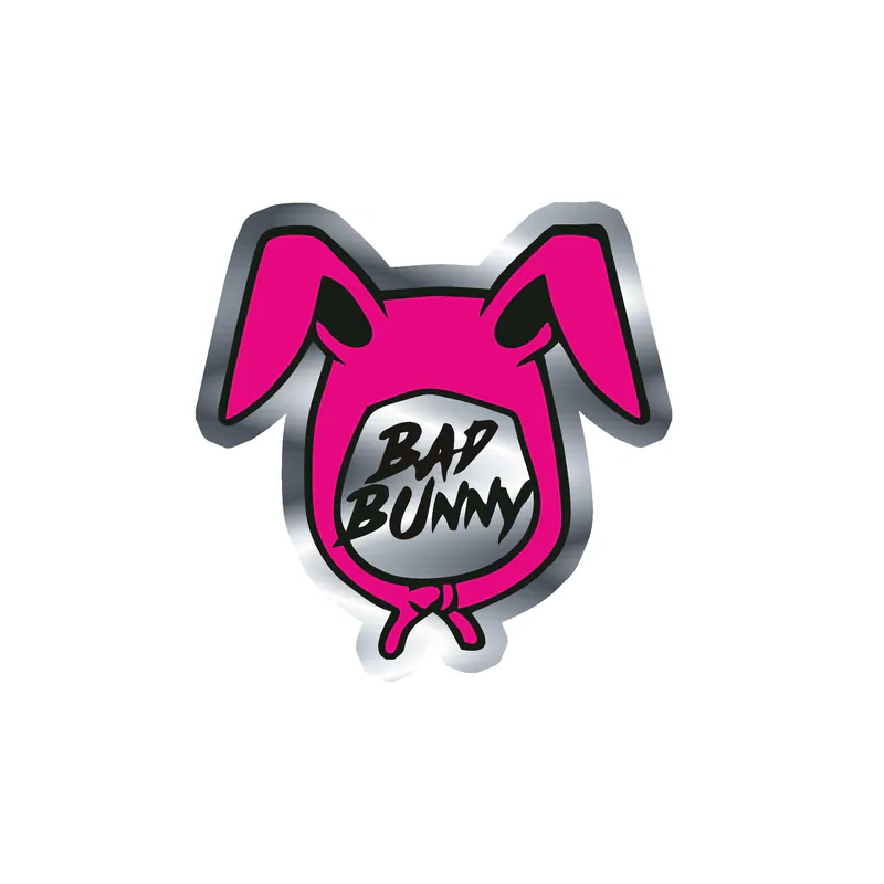 Bad Bunny Silver Chrome Vinyl Decal