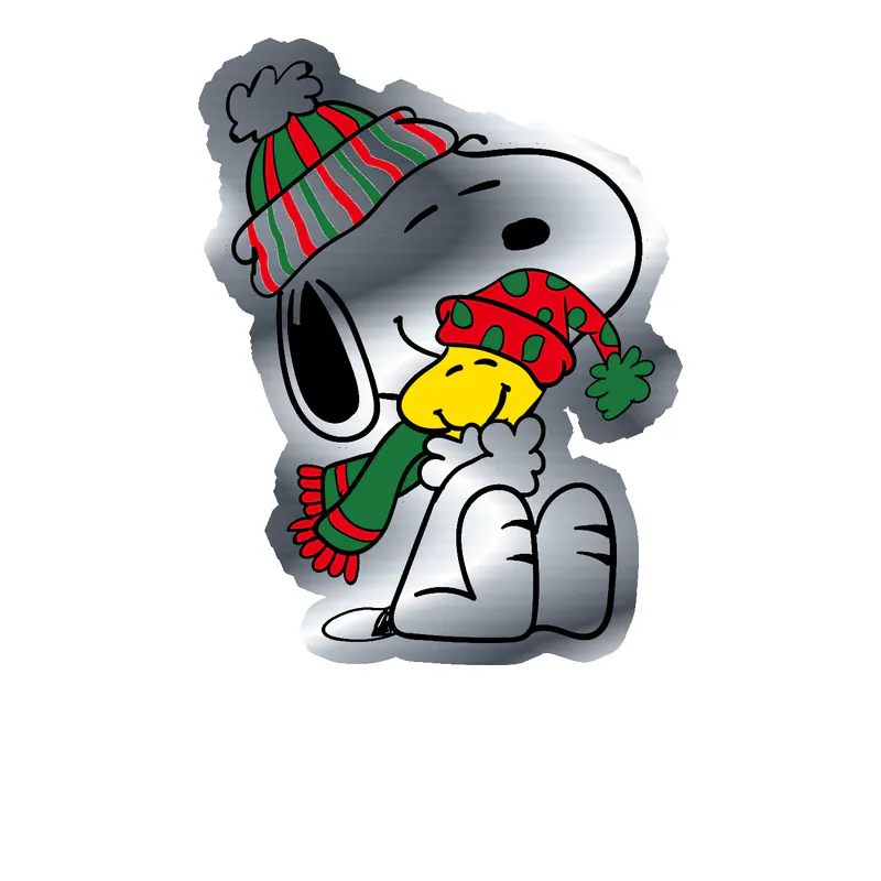 Snoopy Silver Chrome Vinyl Decal