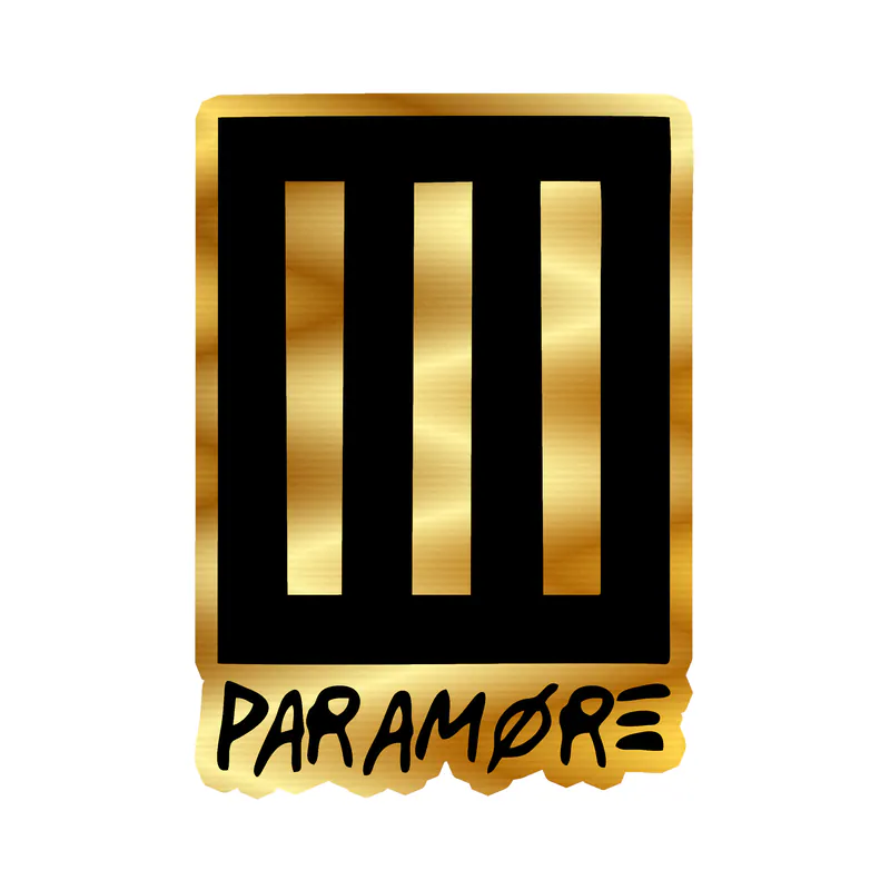 Paramore Gold Chrome Vinyl Decal - Custom Size
