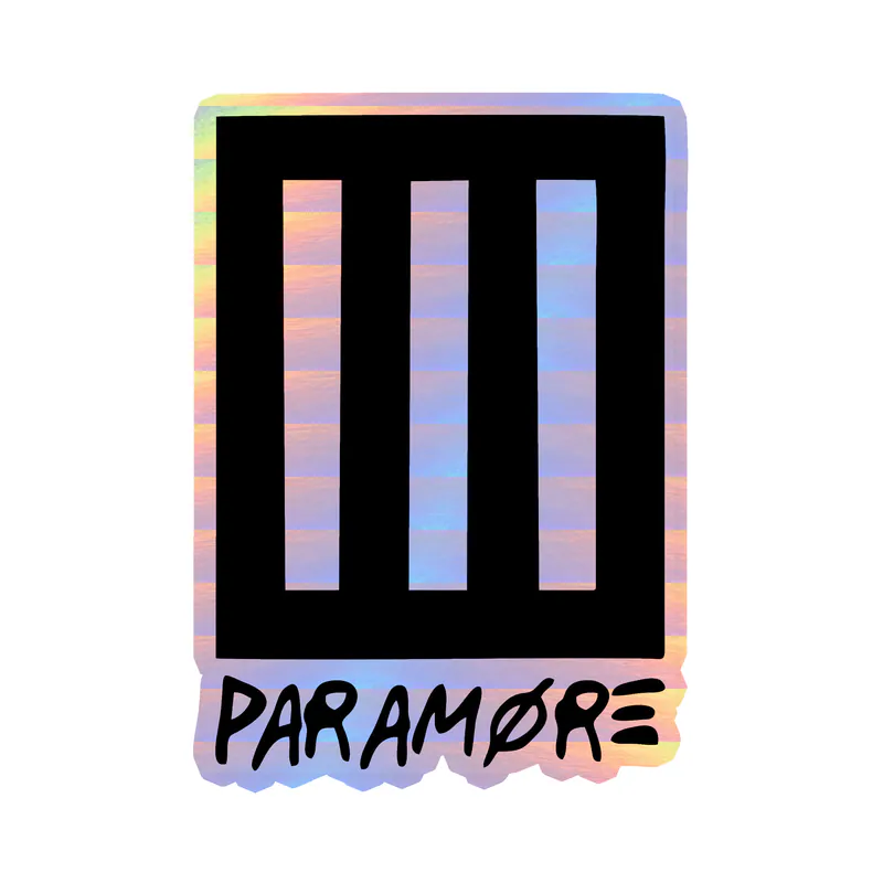 Paramore Holographic Vinyl Decal - Custom Size