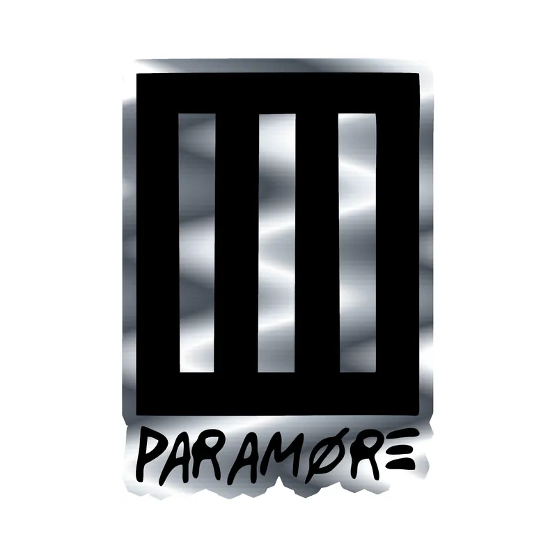 Paramore Silver Chrome Vinyl Decal - Custom Size