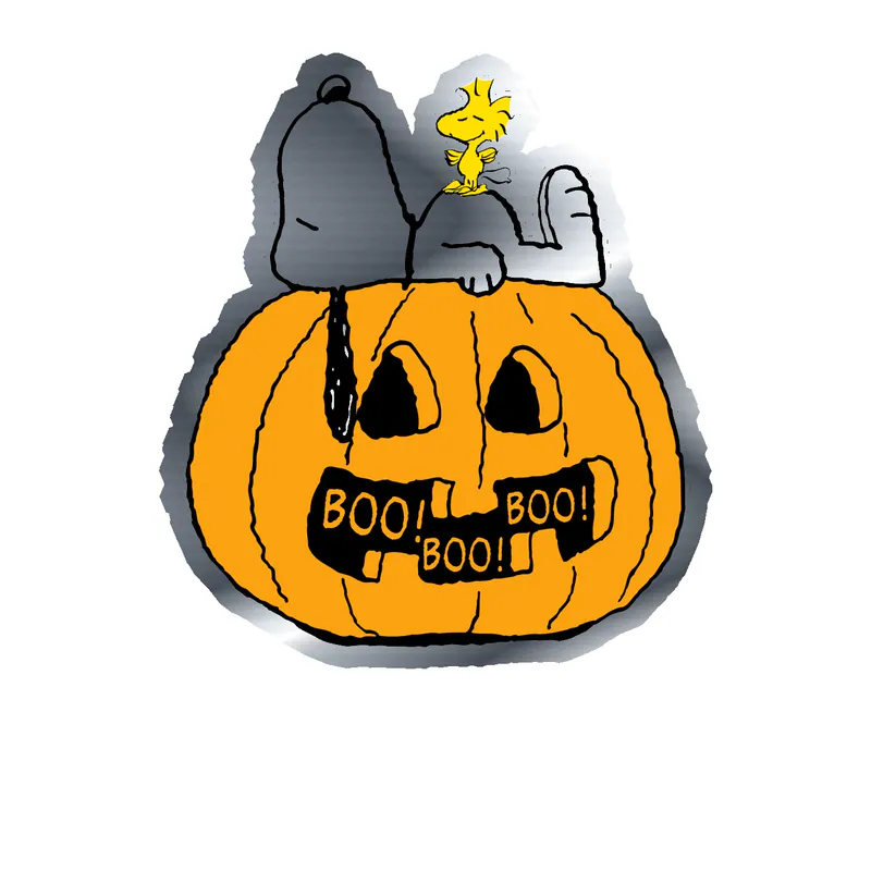 Snoopy Silver Chrome Vinyl Decal