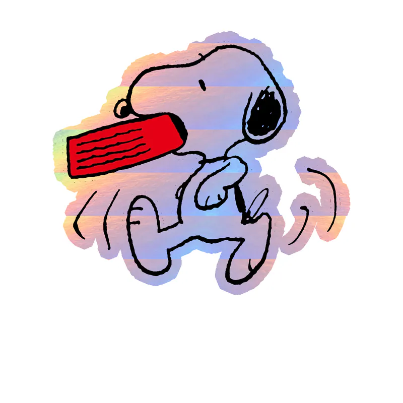 Snoopy - Snoopy Food Bowl - Holographic Vinyl Decal