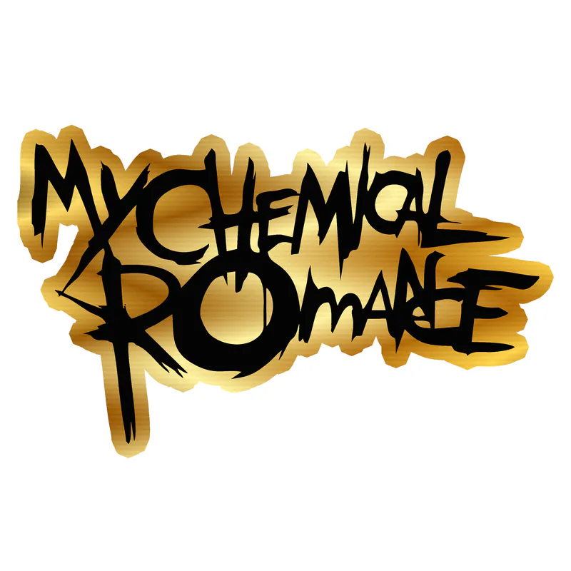 My Chemical Romance Gold Chrome Vinyl Decal - Custom Size