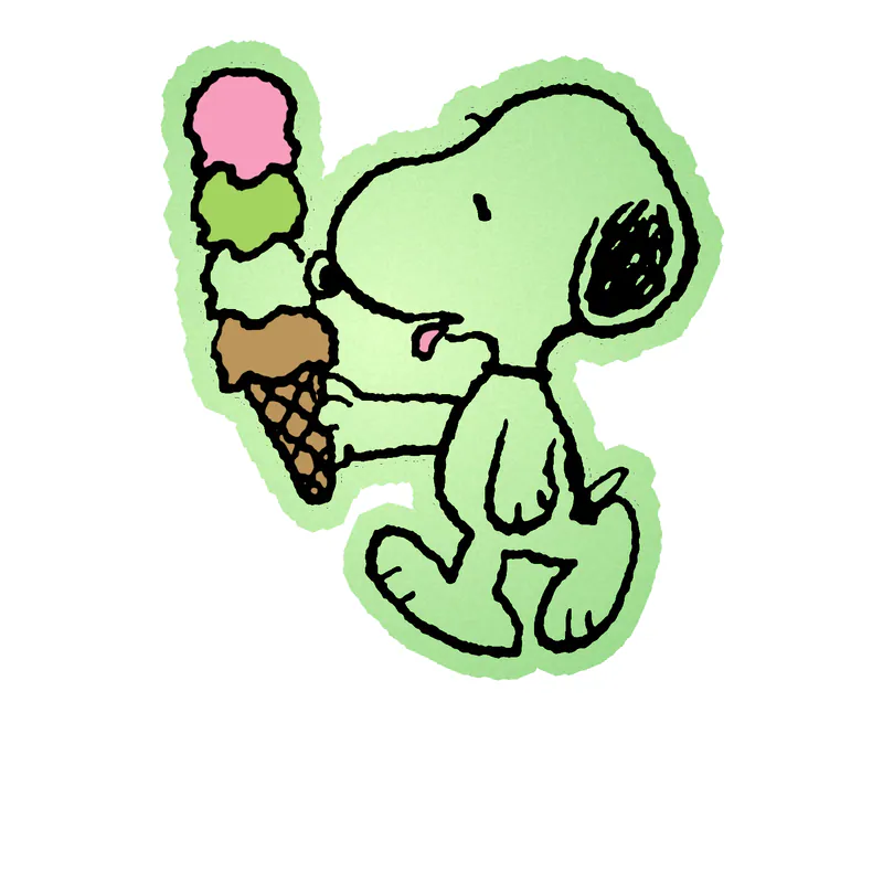 Snoopy Glow in the Dark Vinyl Decal