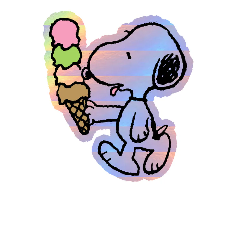Snoopy Holographic Vinyl Decal
