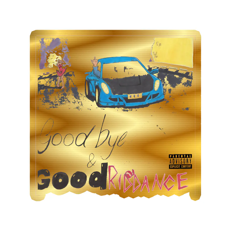 Juice Wrld Album Cover Gold Chrome Vinyl Decal - Custom Size