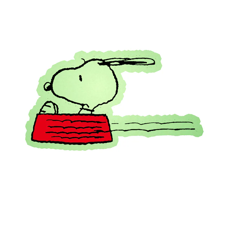 Snoopy - Snoopy Food Bowl - Glow in the Dark Vinyl Decal