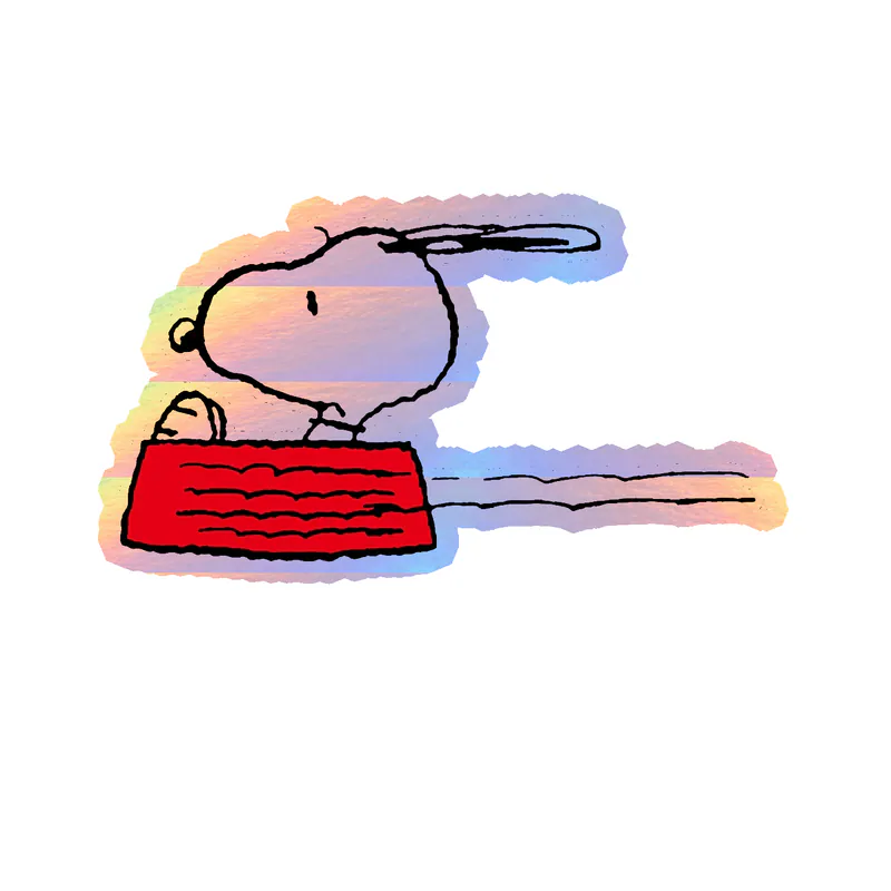 Snoopy - Snoopy Food Bowl - Holographic Vinyl Decal
