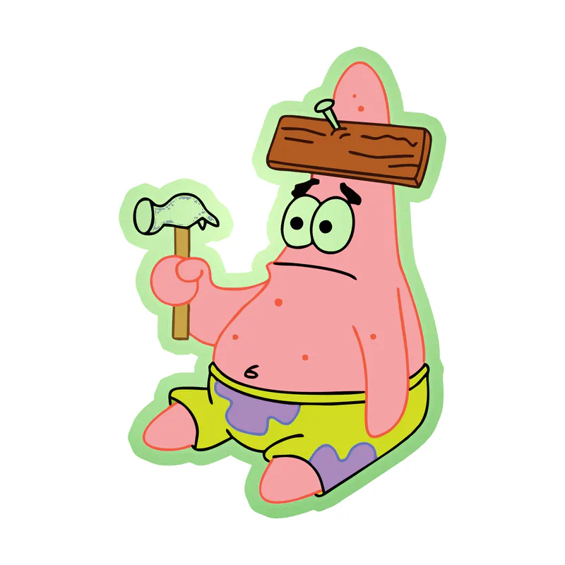 Spongebob - Glow in the Dark Vinyl Decal - Custom Size