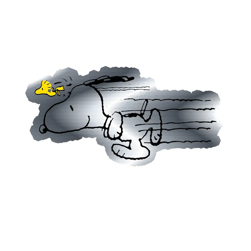 Snoopy Silver Chrome Vinyl Decal