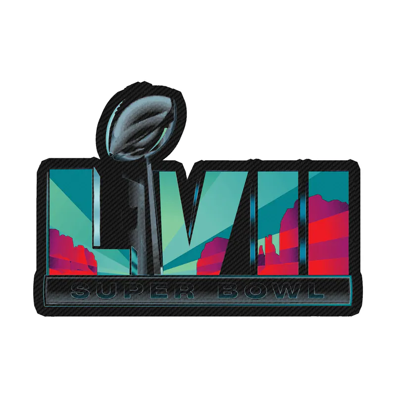 Superbowl 2023- Carbon Fiber Vinyl Sticker - Custom Size
