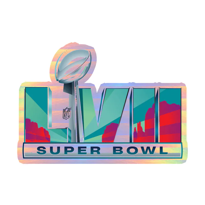 Superbowl 2023- Holographic Vinyl Sticker - Custom Size