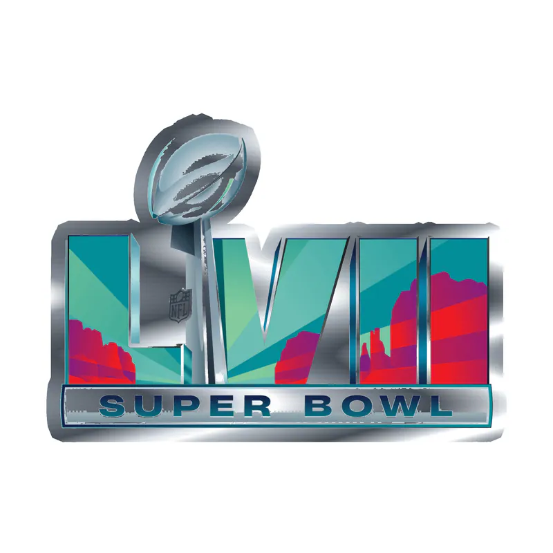 Superbowl 2023- Silver Chrome Vinyl Sticker - Custom Size