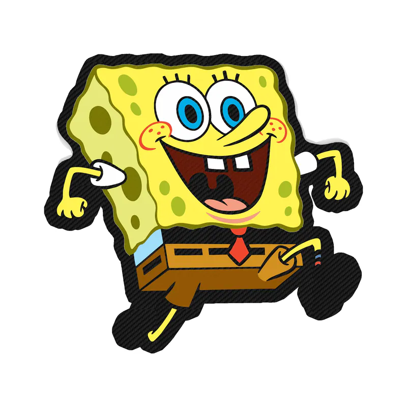 Spongebob - Carbon Fiber Vinyl Decal - Custom Size