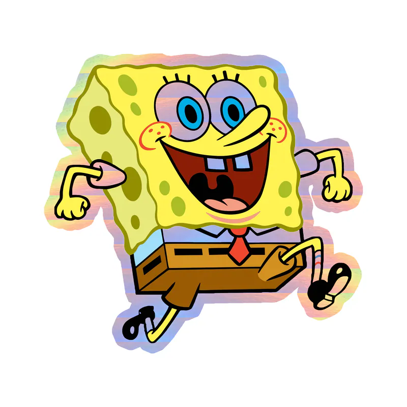Spongebob - Holographic Vinyl Decal - Custom Size