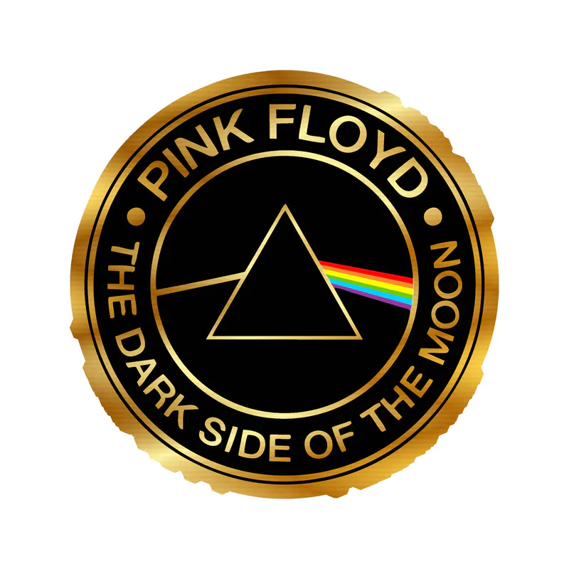 Pink Floyd Gold Chrome Vinyl Decal - Custom Size