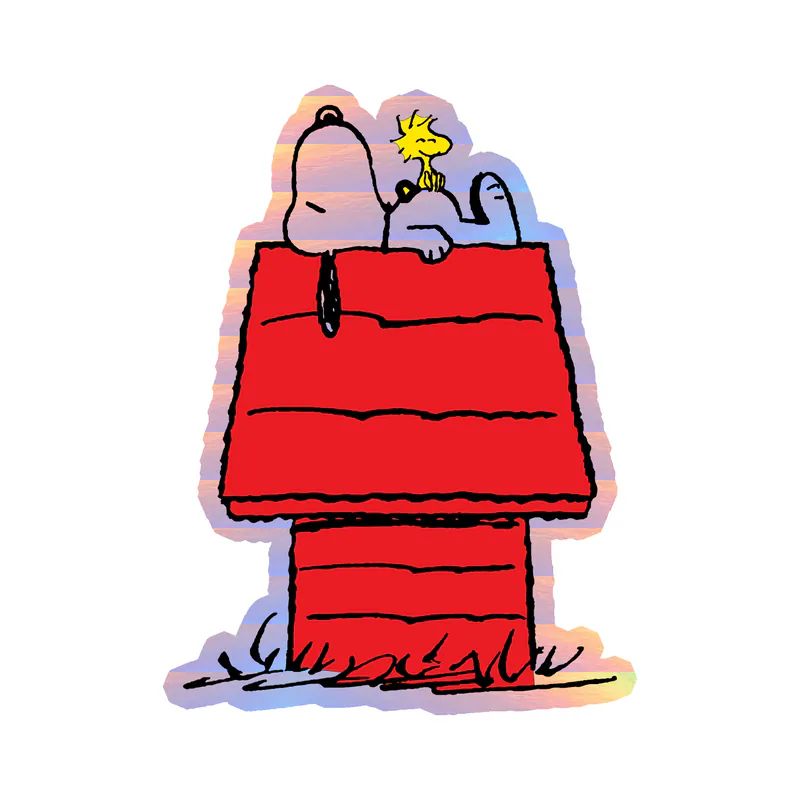 Snoopy and Woodstock Holographic Vinyl Decal