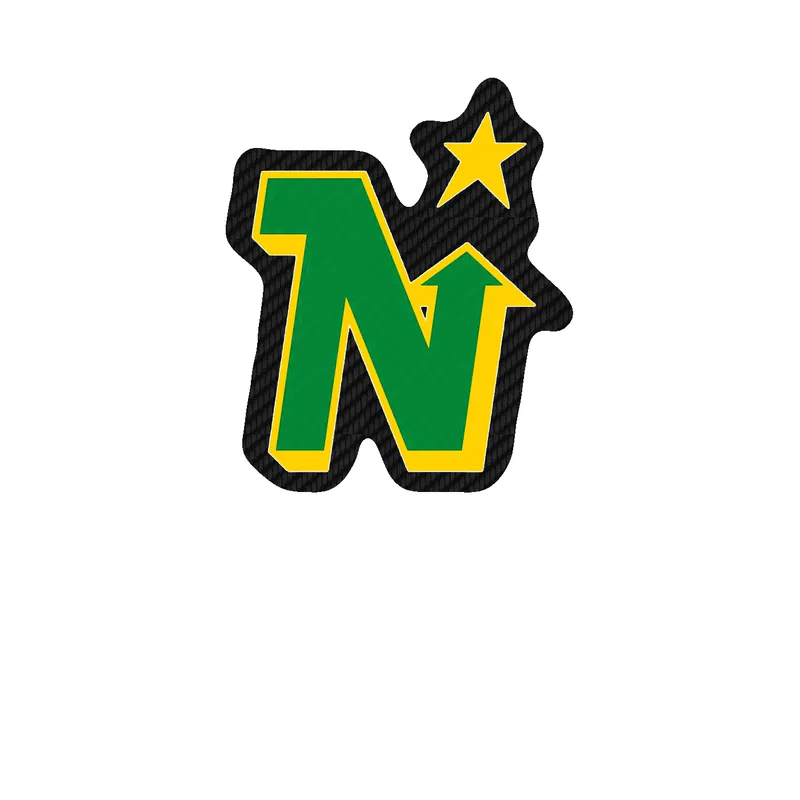 Minnesota North Stars Carbon Fiber Vinyl Sticker - Custom Size