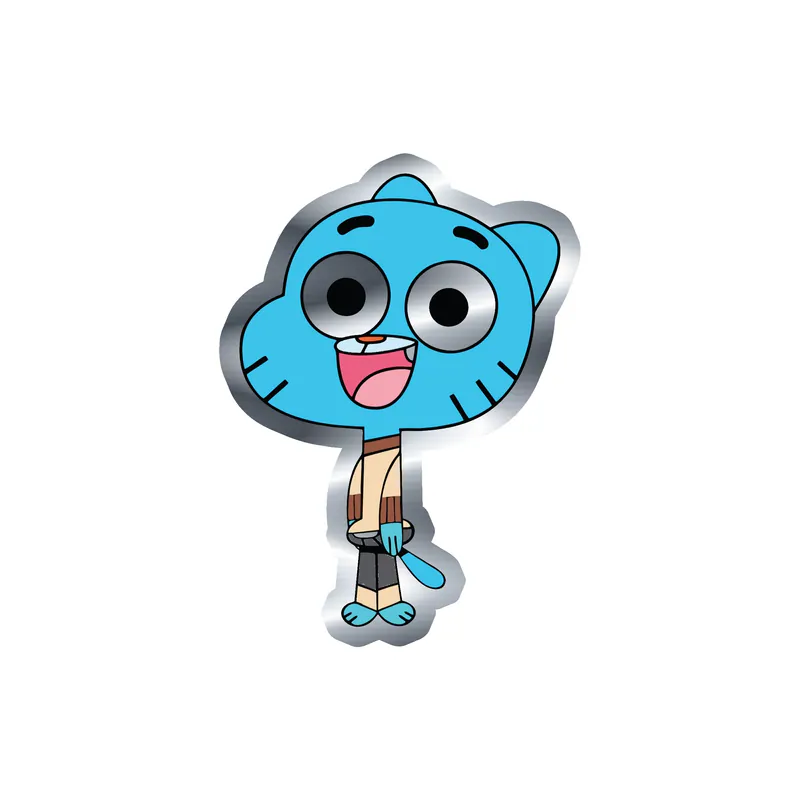 The Amazing World Of Gumball Silver Chrome Vinyl Decal