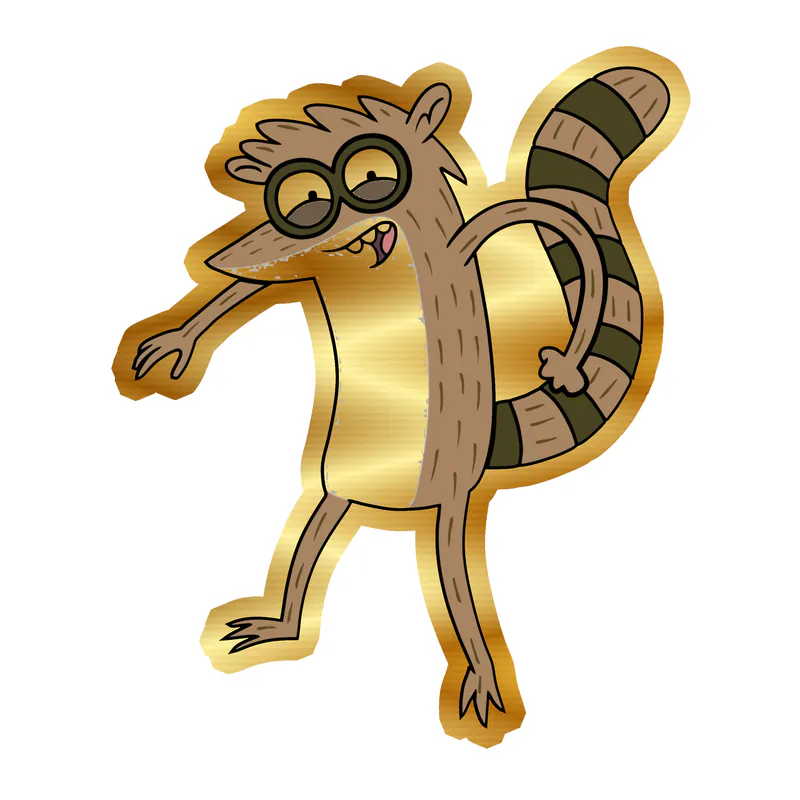 Rigby Gold Chrome Vinyl Decal - Custom Size