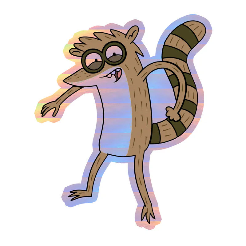 Rigby Holographic Vinyl Decal - Custom Size
