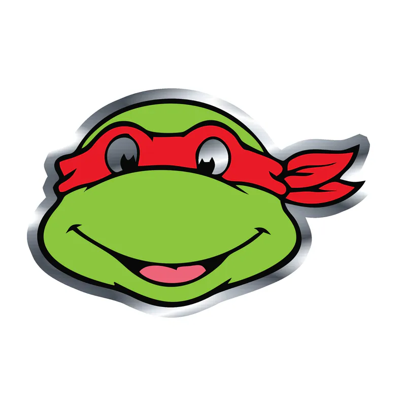 Teenage Mutant Ninja Turtles Silver Chrome Vinyl Decal