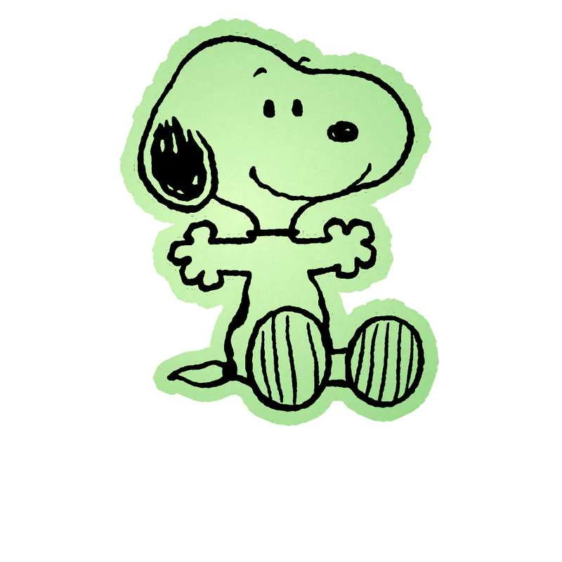 Snoopy Glow in the Dark Vinyl Decal
