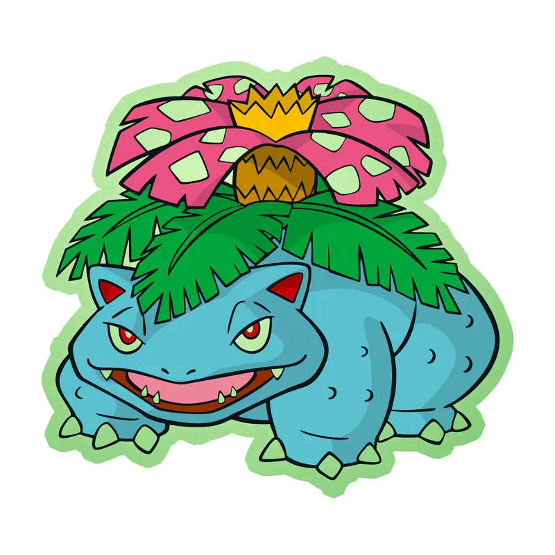 Venusaur Glow in the Dark Vinyl Decal