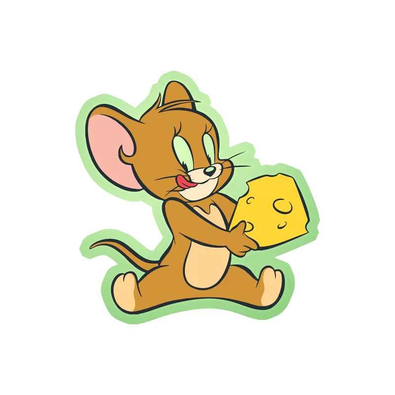 Tom and Jerry- Jerry - Glow in the Dark Vinyl Sticker - Custom Size