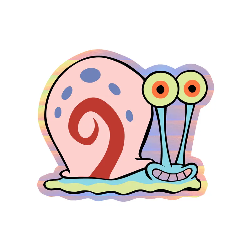 Spongebob - Holographic Vinyl Decal - Custom Size