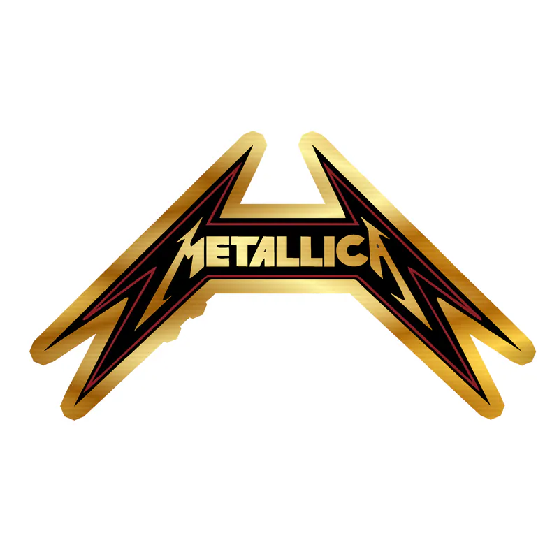 Metallica Gold Chrome Vinyl Decal - Custom Size