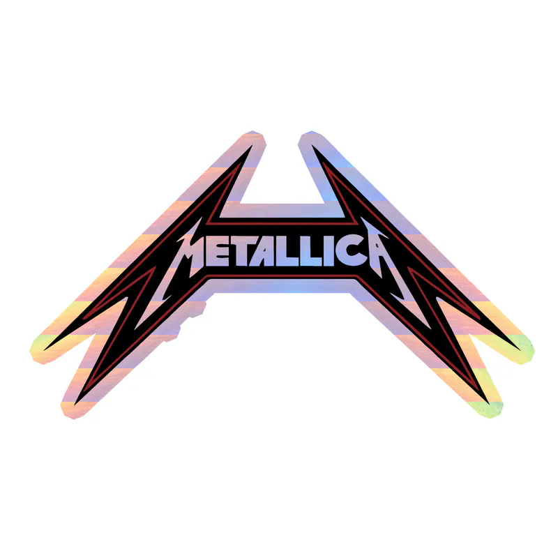 Metallica Holographic Vinyl Decal - Custom Size