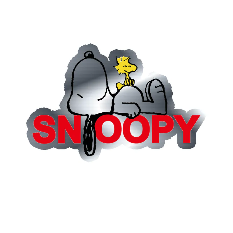Snoopy Silver Chrome Vinyl Decal