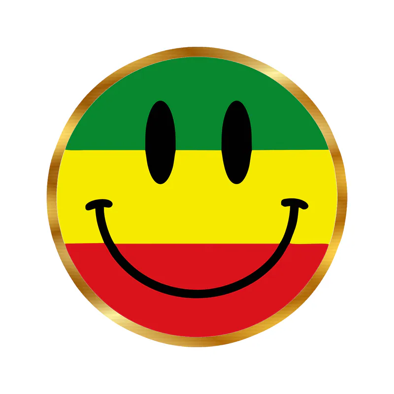 Bob Marley Gold Chrome Vinyl Decal - Custom Size
