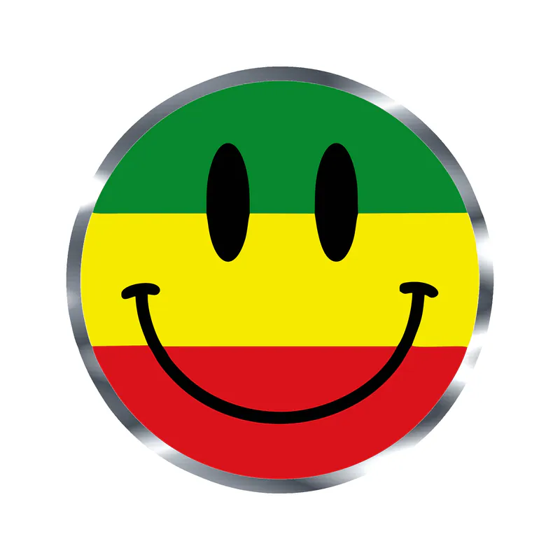 Bob Marley Silver Chrome Vinyl Decal - Custom Size