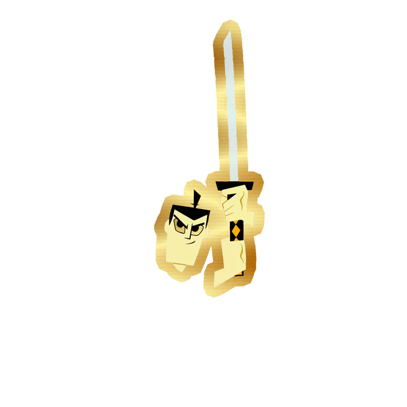 Samurai Jack Gold Chrome Vinyl Decal - Custom Size