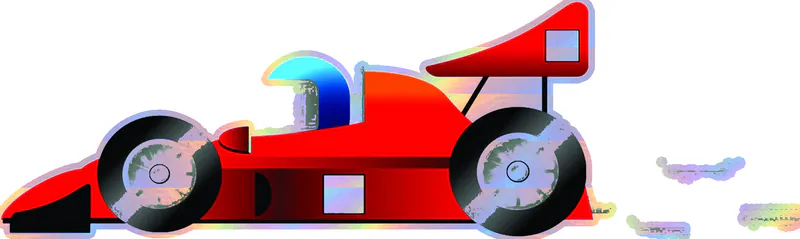 Racecar - Custom for Sara- Holographic Vinyl Sticker - Custom Size