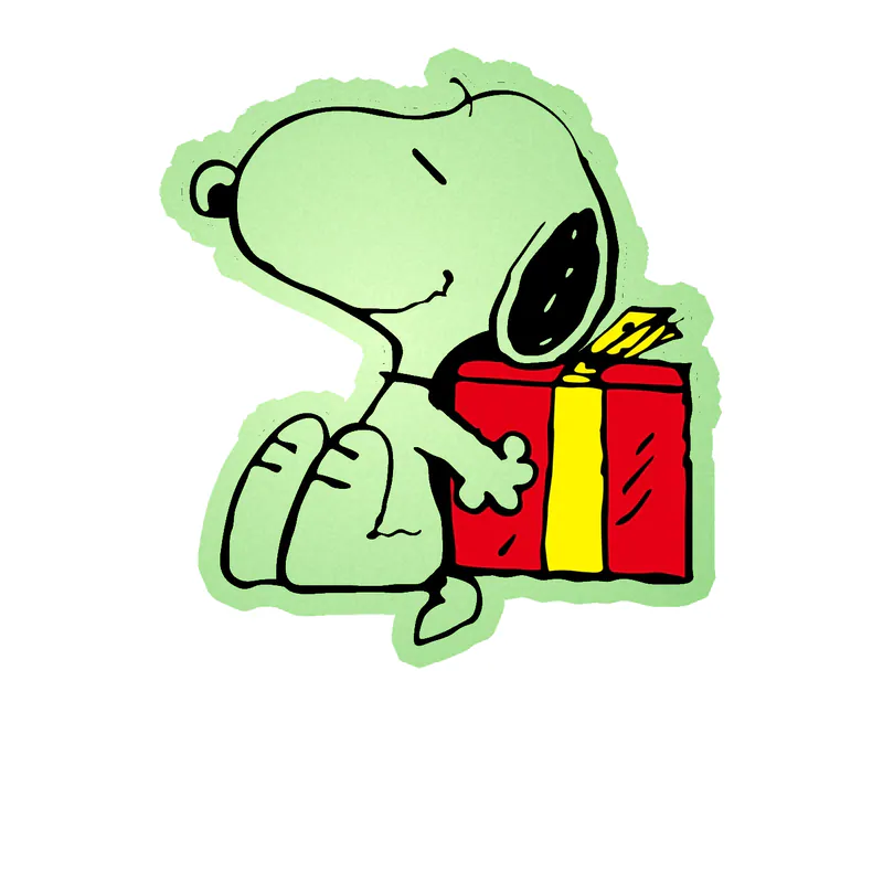 Snoopy - Gift -  Glow in the Dark Vinyl Decal