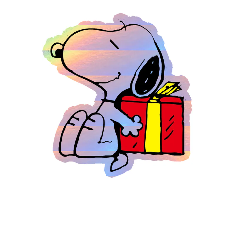 Snoopy - Gift - Holographic Vinyl Decal
